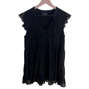 VICI black textured whimisgoth mini dress with tassels M